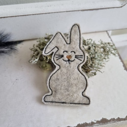 Stickdatei ITH - Blumenstecker Bunnyhase